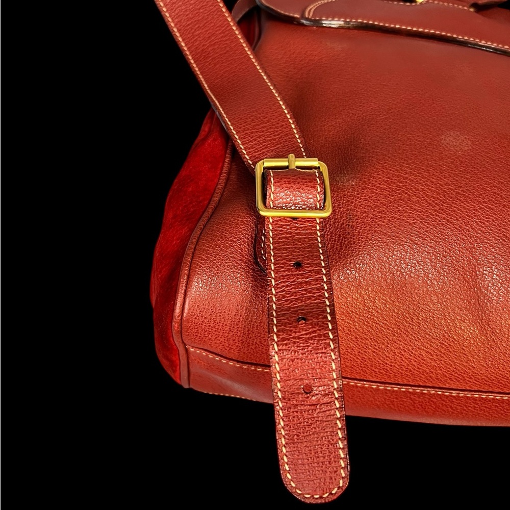Gucci Scarlet Red Backpack with Gold Accents - Picture 9 of 13